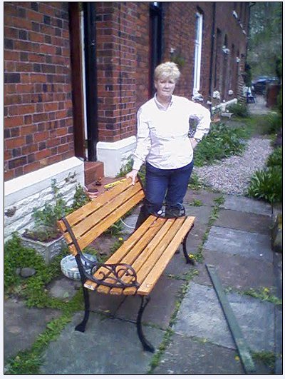 The new bench is ready to go to the site.