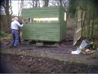 Ground is cleared and earmarked ready for the hide.