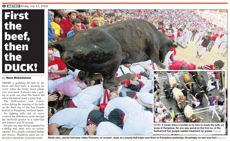 Click to see the folly of Spanish traditions