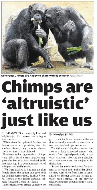 More on Altruism -which maybe just delayed selfishness