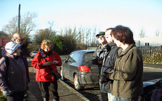 Members collecting for walk